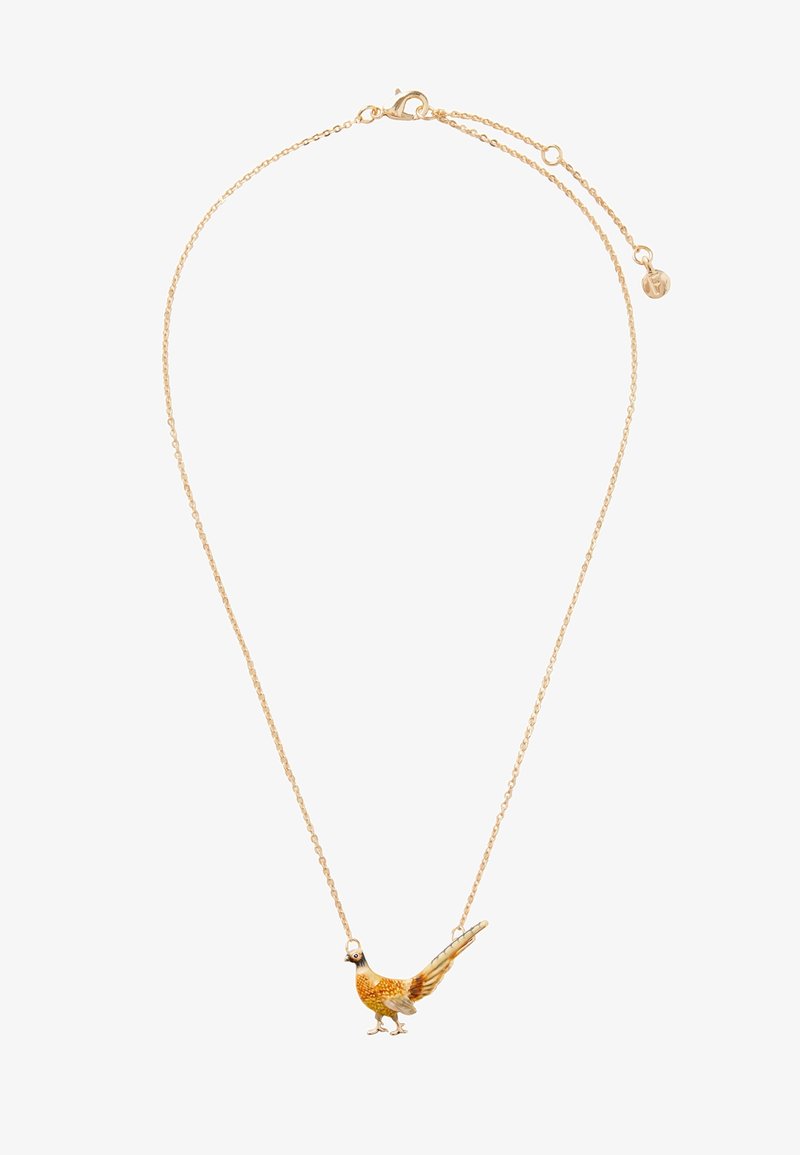 FABLE ENGLAND ENAMEL PHEASANT SHORT NECKLACE - Necklace - gold-coloured
