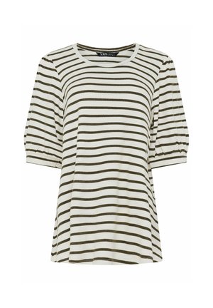 Yours Clothing, PLUS SIZE KNITTED TOPS - T-shirts print - off white