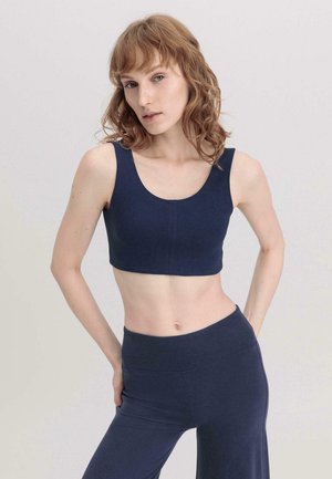 hessnatur FITTED - Top - dunkelblau