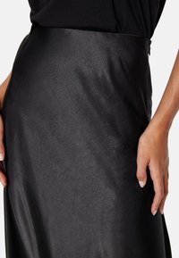 Bubbleroom WIDE MAXI SATIN SKIRT - Gonna lunga - black