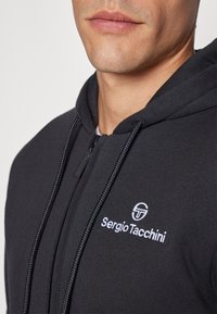 Sergio Tacchini CIPRESSO HOODIE SWEATER - Majica s kapuljačom i patentnim zatvaračem - black/white