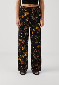 Vero Moda Petite - VMEASY WIDE PANTS  - Housut - black Pienoiskuva 1