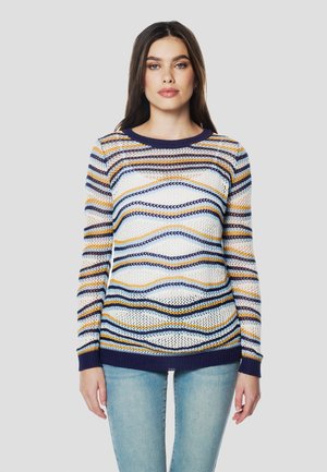 STRIPED - Jersey de punto - blue yellow