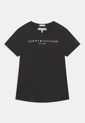 ESSENTIAL TEE - Triko s potiskem - black