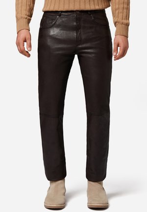 TRANT  - Leather trousers - braun