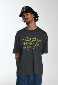 Ed Hardy MELROSE TIGER - Print T-shirt - charcoal