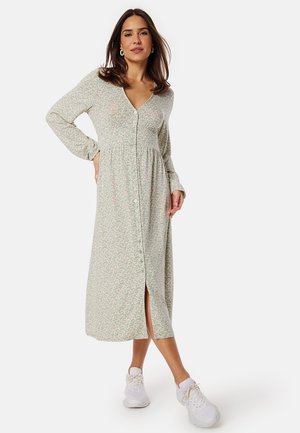 Bubbleroom V-NECK MIDI BUTTON DRESS - Robe en jersey - mint