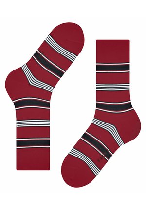 FALKE Marina Stripe - Chaussettes - scarlet