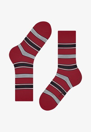 FALKE Marina Stripe - Chaussettes - scarlet