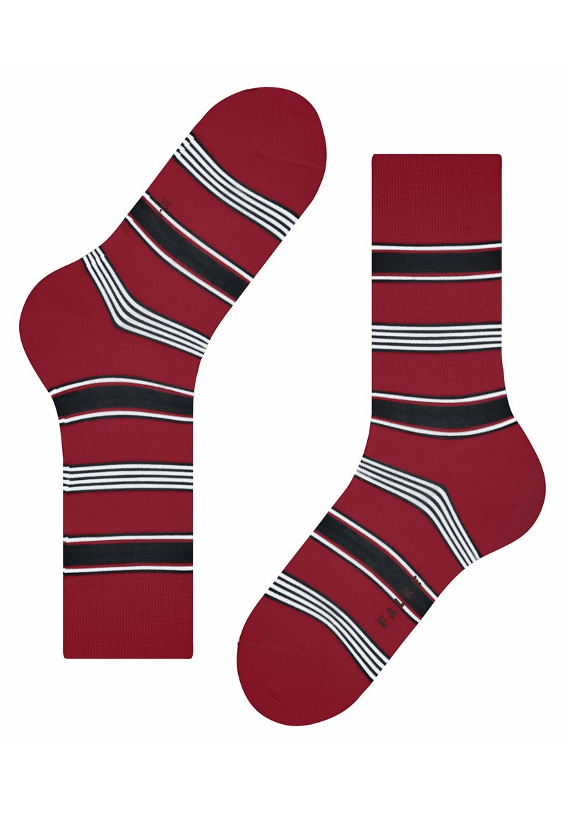 FALKE Marina Stripe - Calze - scarlet
