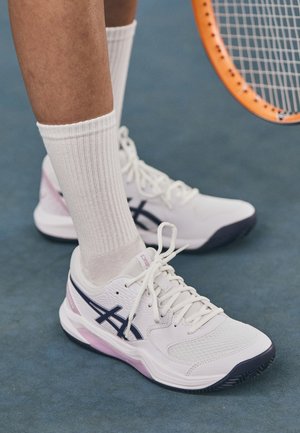 ASICS GEL DEDICATE 8 CLAY - da tennis per terra battuta - white/indigo fog