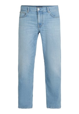 Világoskék farmernadrág egyenes szárú szabással, öt zsebbel és cipzáras sliccel. Finom kifakulással és klasszikus dizájnnal rendelkezik.