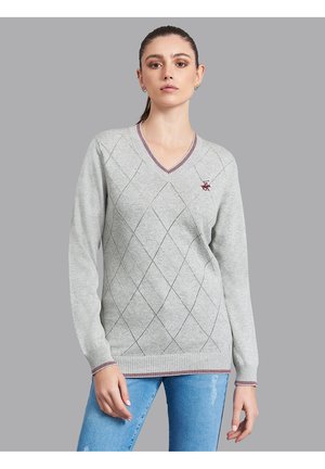 Stickad tröja - grey