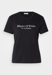 SHORT SLEEVE LOGO PRINT - Potiskana majica - deep night blue