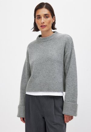 NA-KD FOLDED SLEEVE  - Džemper - dark grey