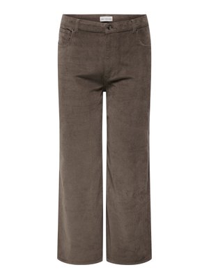 ONLY Carmakoma, CARHOPE GLOBAL EX HW WIDE CORD PNT NOOS - Trousers - morel