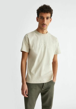 T-shirt con stampa - beige