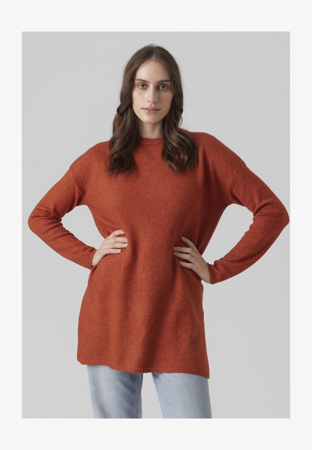 VERO MODA Maglione Knitted Pullover VMPLAZA – Donna, Girocollo, Righe, Polsini A Coste, Vestibilità Comoda