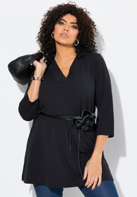 Ulla Popken V-AUSSCHNITT 3/4-ARM - Longsleeve - black