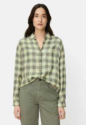 MIT BRUSTTASCHE - Skjortebluser - limette green check