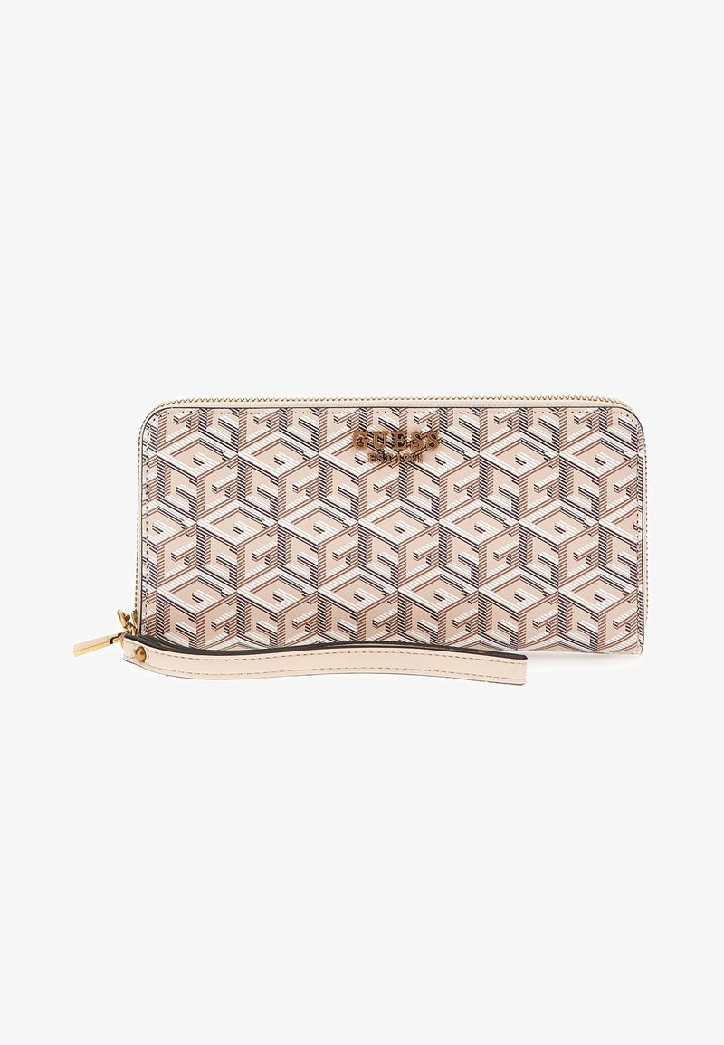 Guess LAUREL LARGE ZIP AROUND - Maks - crema