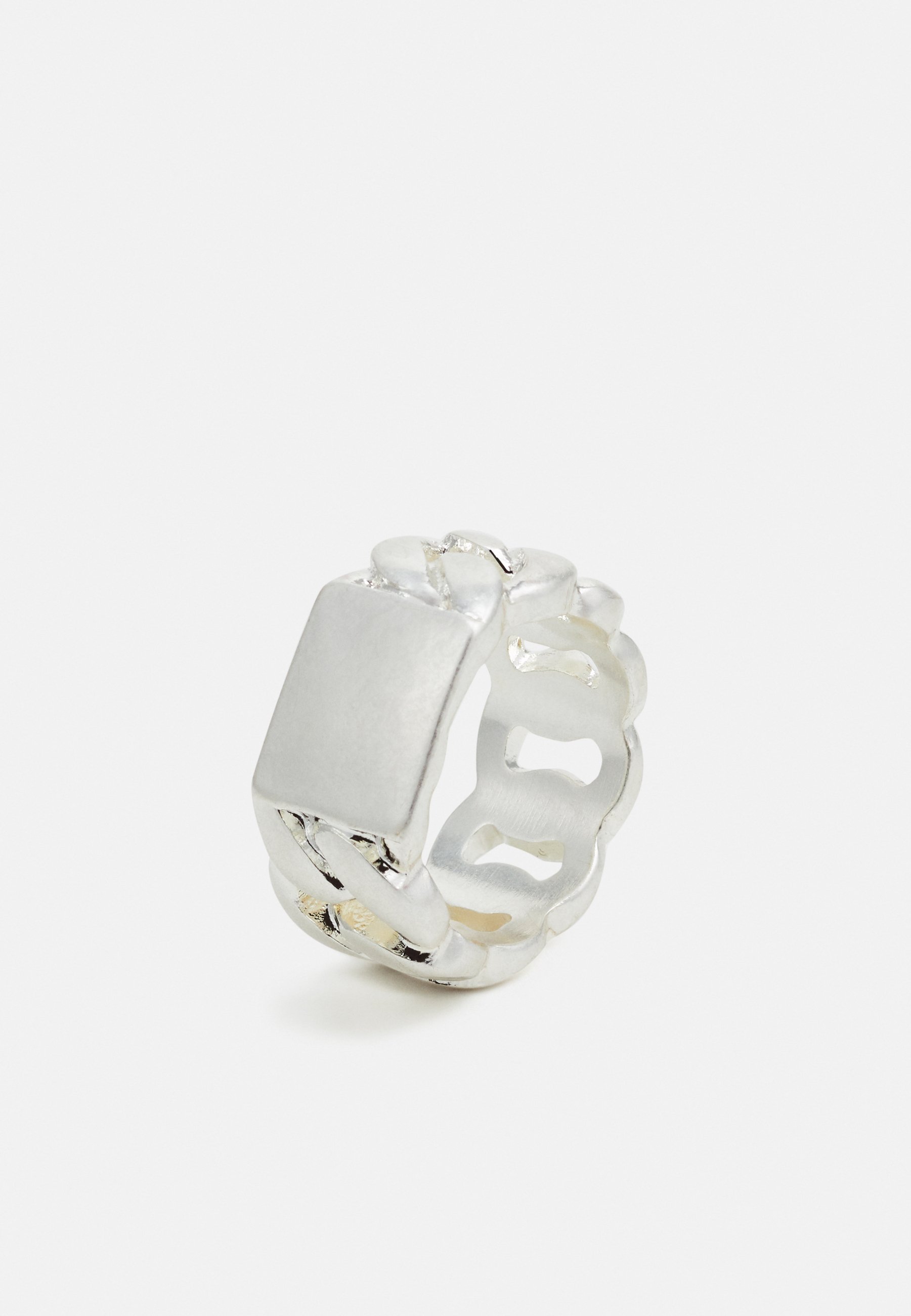 売り尽 アイコンブランド メンズ リング アクセサリー Curb Merge Chain Band Ring Silver Coloured Silver Coloured 限定品 Carlavista Com