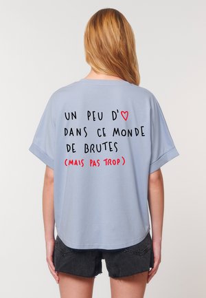 BRUTE BACK ROLL UP TEE 25 - Print T-shirt - light blue