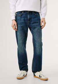 Pepe Jeans BYRON FS DK  - Tiesaus kirpimo džinsai - blue rigid denim