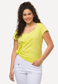 Ulla Popken T-shirt basic - yellow-mottled
