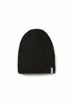 RIBBED - Bonnet - schwarz nero