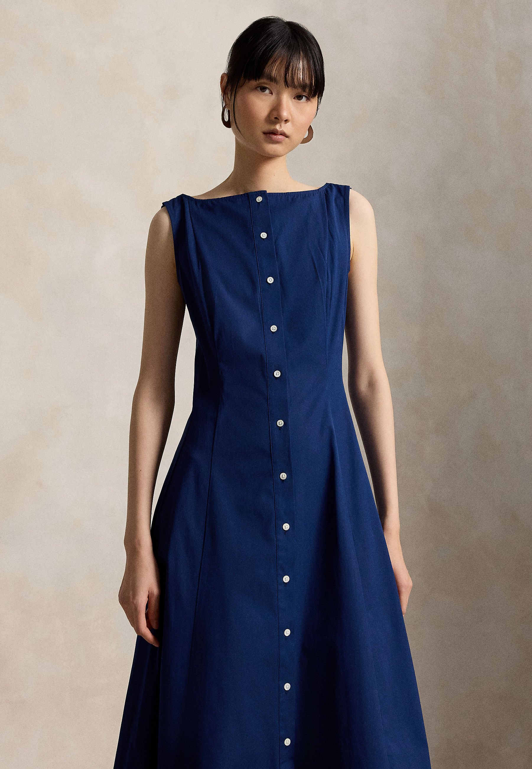 PANELED COTTON DRESS - Abito a camicia - east side royal — Polo Ralph Lauren donna