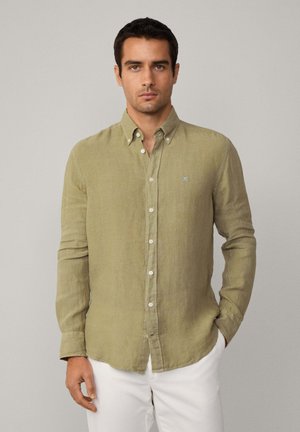 TAILORED FIT LINEN BROMPTON SHIRT - Hemd - light khaki green