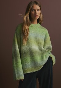 Next BOUCLE CREW NECK - Džemperis - green