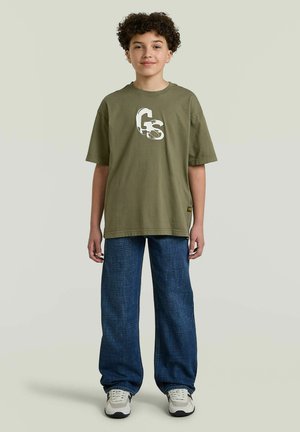G-STAR, BOYS OVERSIZED T-SHIRT - T-shirt imprimé - four leaf clover