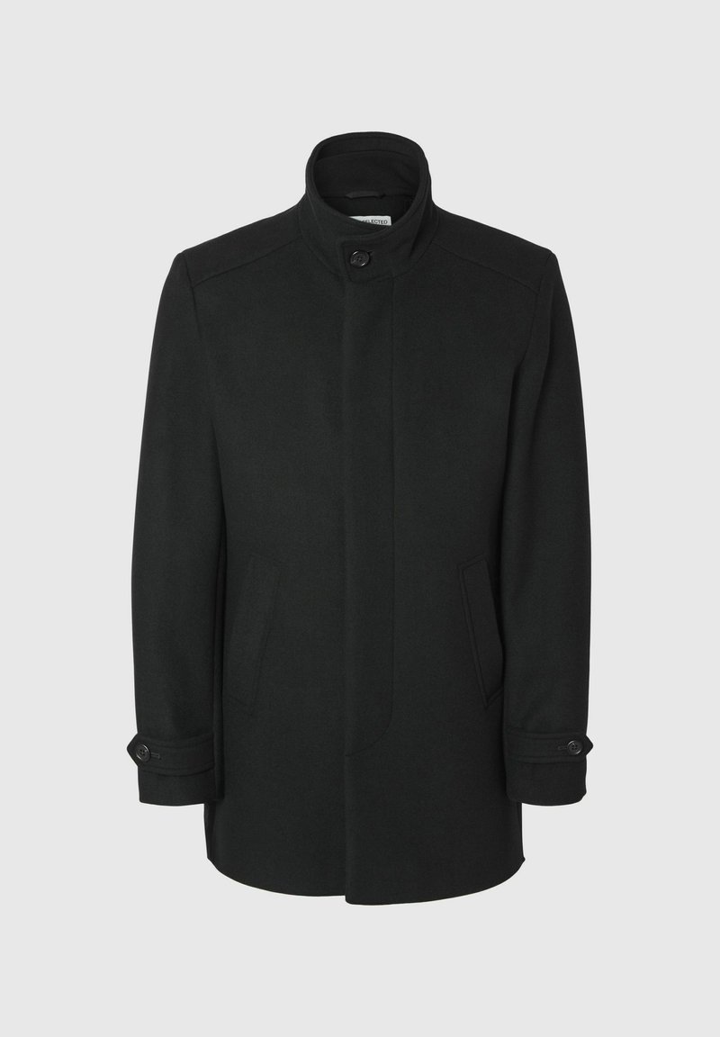 Selected SLHNEW REUBEN NOOS - Short coat - black - Zalando