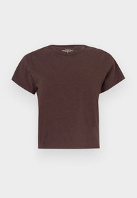 Essential Polished Body-Skimming Tee - Basic T-shirt - heather choc brown