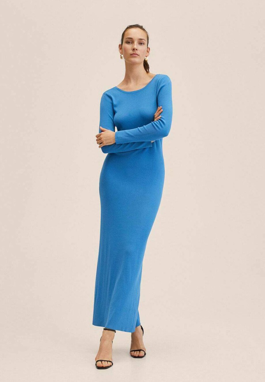 Mango CARLOTA - Vestito lungo - azul celeste/celeste - Zalando.it