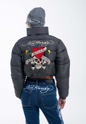 Ed Hardy LKS CROPPED  - Winter jacket - grey
