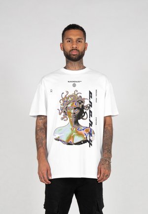 MÄNNER MEDUSA HEAVY OVERSIZED  - Printtipaita - white