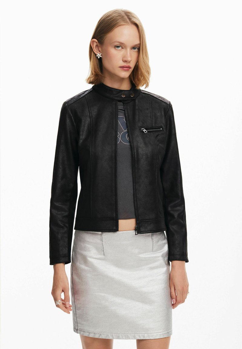 Desigual Giacca in similpelle - black