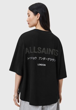 UNDER AMELIE TEE - Print T-shirt - black