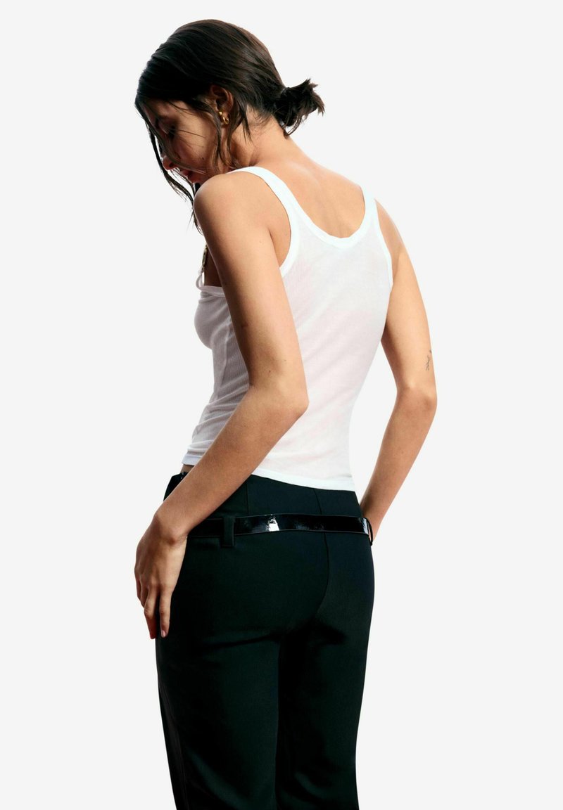 Crop Top Donna Con Cinturini - Bralet In Viscosa Elastan Per - Foto 8