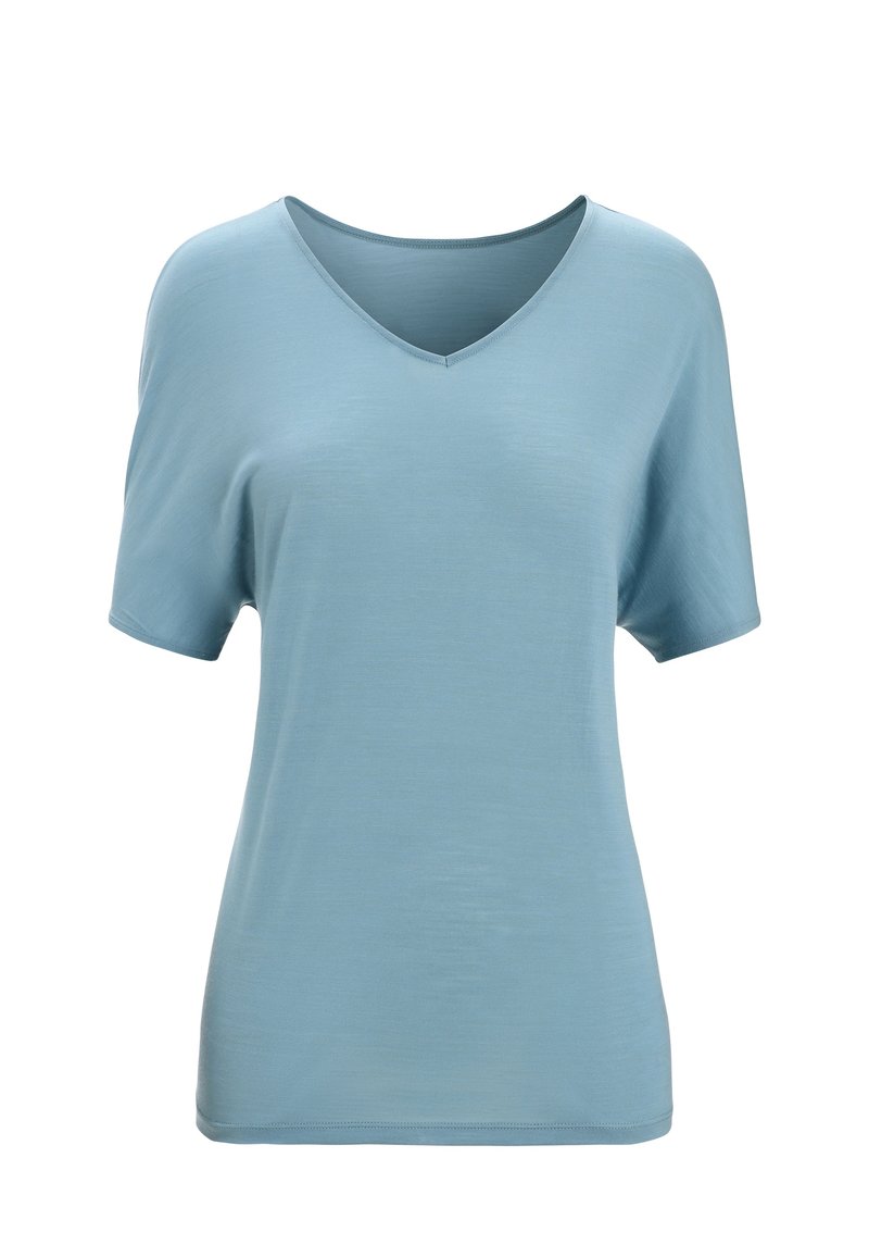 icebreaker MERINO DRAYDEN REVERSIBLE - T-shirt basic - MEDIUM BLUE