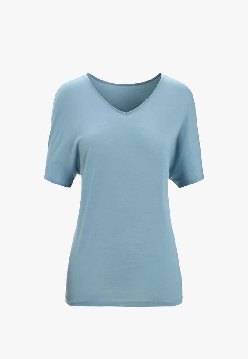 icebreaker MERINO DRAYDEN REVERSIBLE - T-shirt basic - MEDIUM BLUE