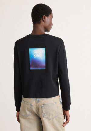 OMBRE GRAPHIC TEE - Longsleeve - black