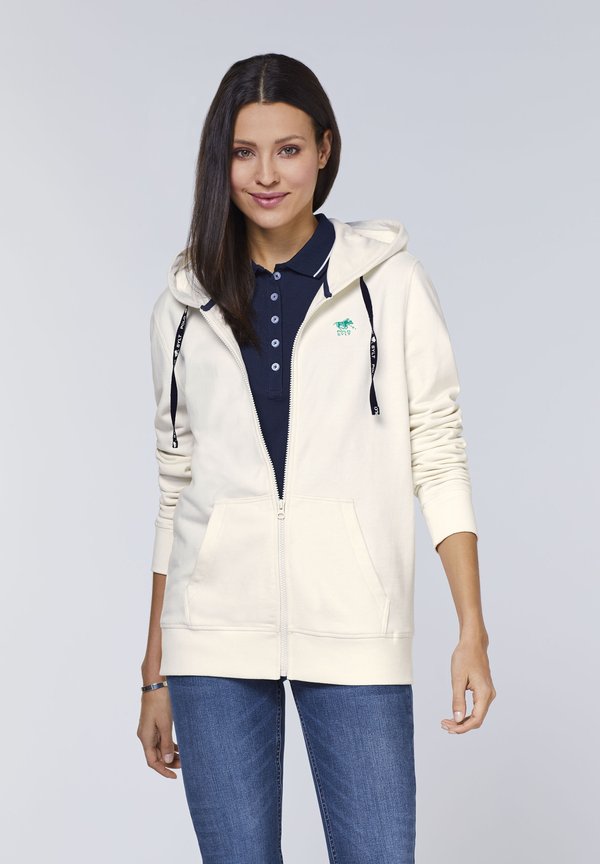 KAPUZEN- AUS SOFTER MISCHUNG - Sweatjacke - marshmallow