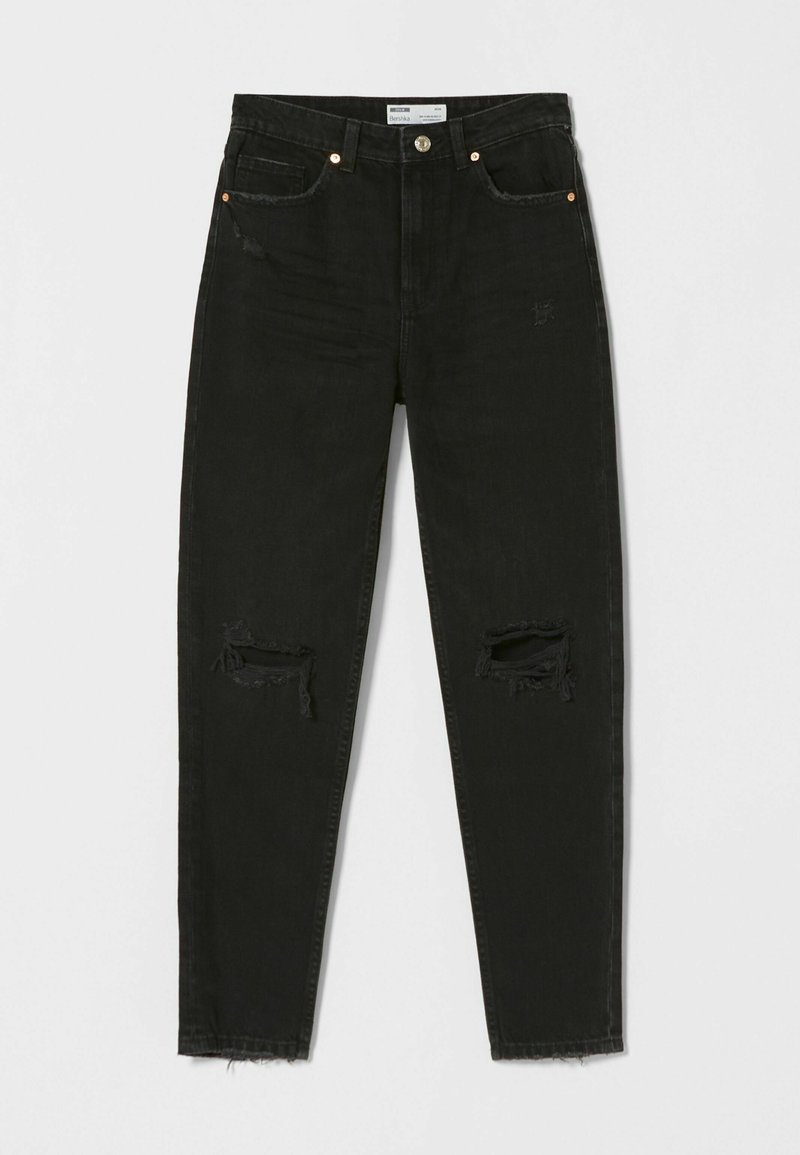 Bershka Straight leg jeans zwart Bershka Straight leg jeans zwart