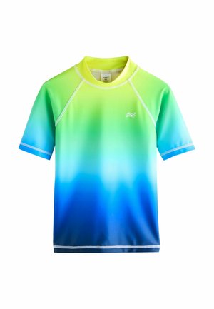 Next, SHORT SLEEVE FIT - T-shirt de surf - yellow blue