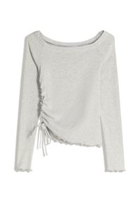 LONG SLEEVE RUCHED - Long sleeved top - dark grey