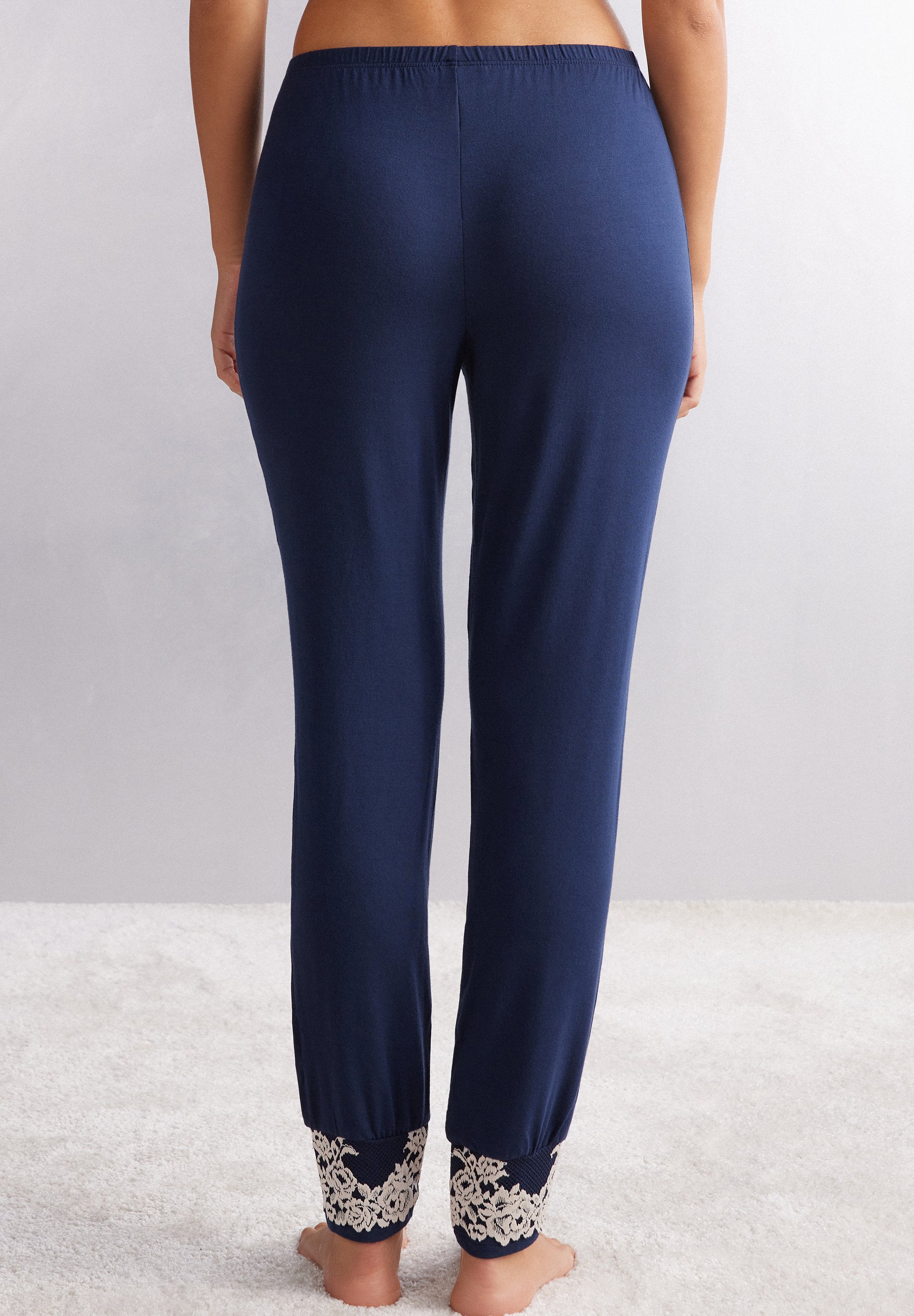 Intimissimi PRETTY FLOWER - Bas de pyjama - blau/bleu chiné